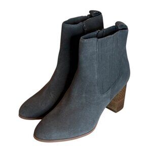 Violet & Red Women's Meaghan Heeled Suede Bootie Dark Gray Size 11 NWOB